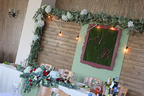 Свадебный банкет в эко-стиле  в кафе «Вертикаль»